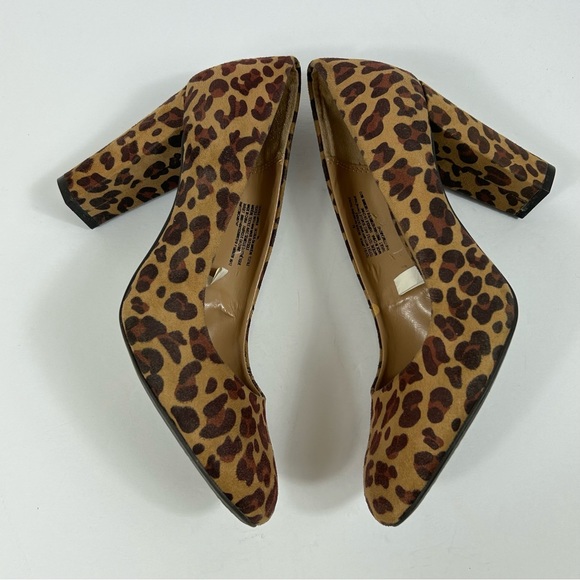 Merona Leopard Print Chunky Heels, Size 8.5 - Picture 6 of 8